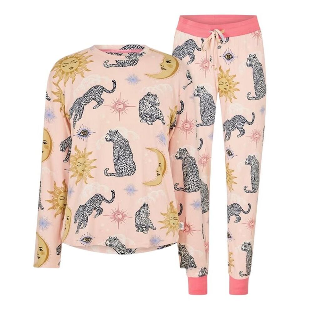 Chelsea Peers Womens/Ladies Leopard Pajama Set / Pink